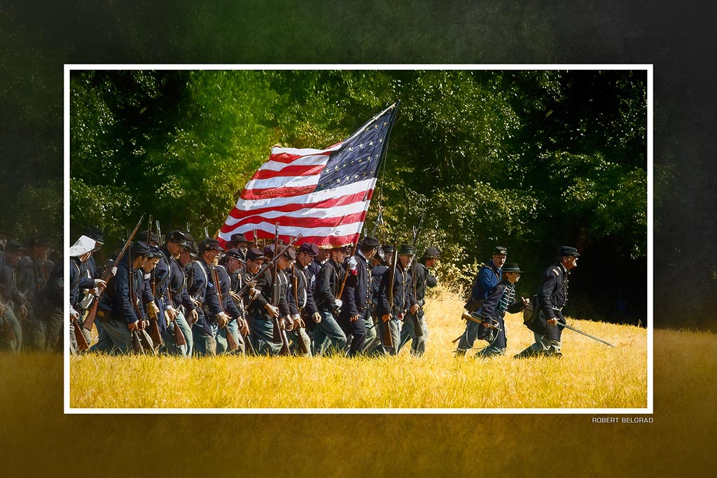 &quot;On The March&quot; 4x6 Metal Print &amp; Stand