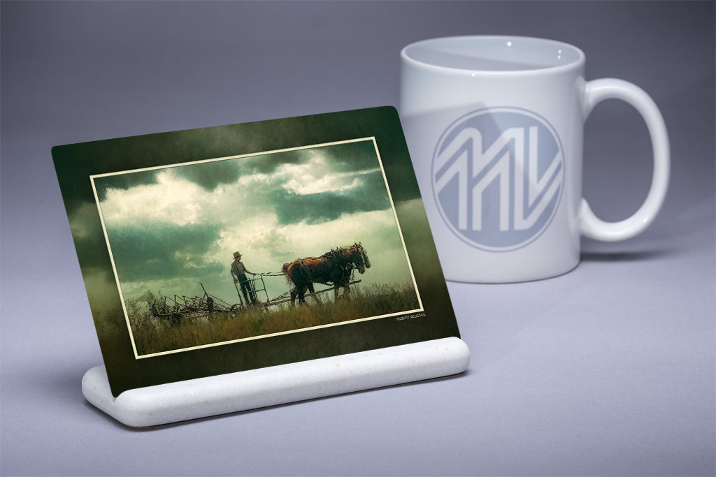 &quot;Preparing for Planting&quot; 4x6 Metal Print &amp; Stand