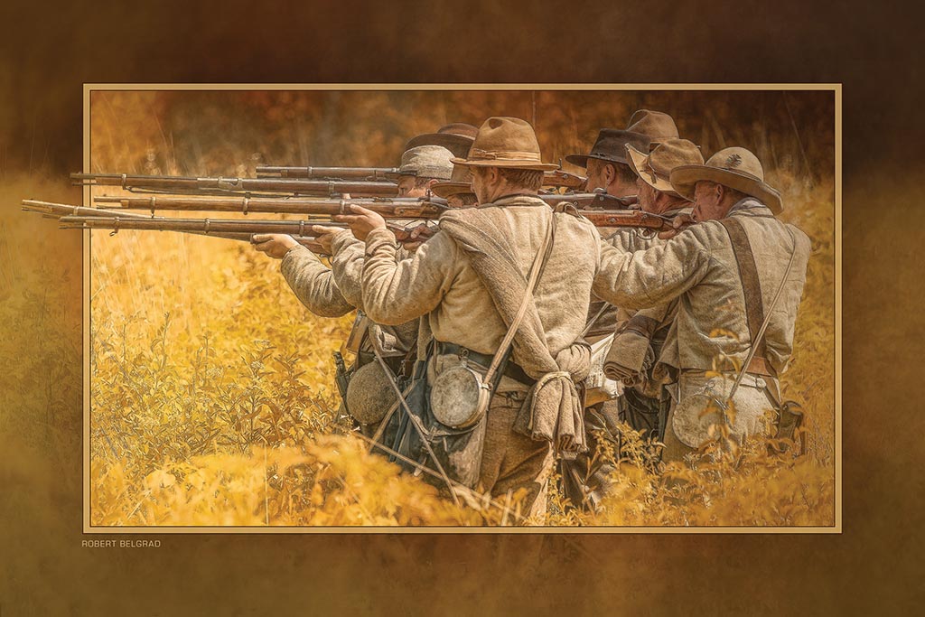 &quot;Rebel Sharpshooters&quot; 4x6 Metal Print &amp; Stand