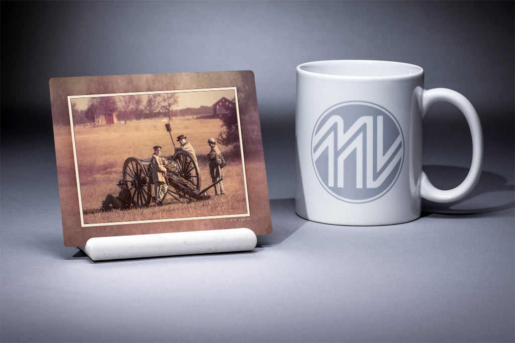 &quot;Confederate Battery&quot; 4x5 Metal Print &amp; Stand