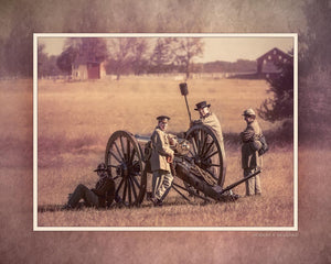 "Confederate Battery" 4x5 Metal Print & Stand