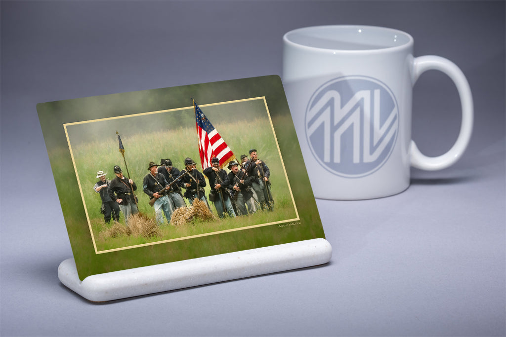 &quot;Line of Skirmish&quot; 4x6 Metal Print &amp; Stand