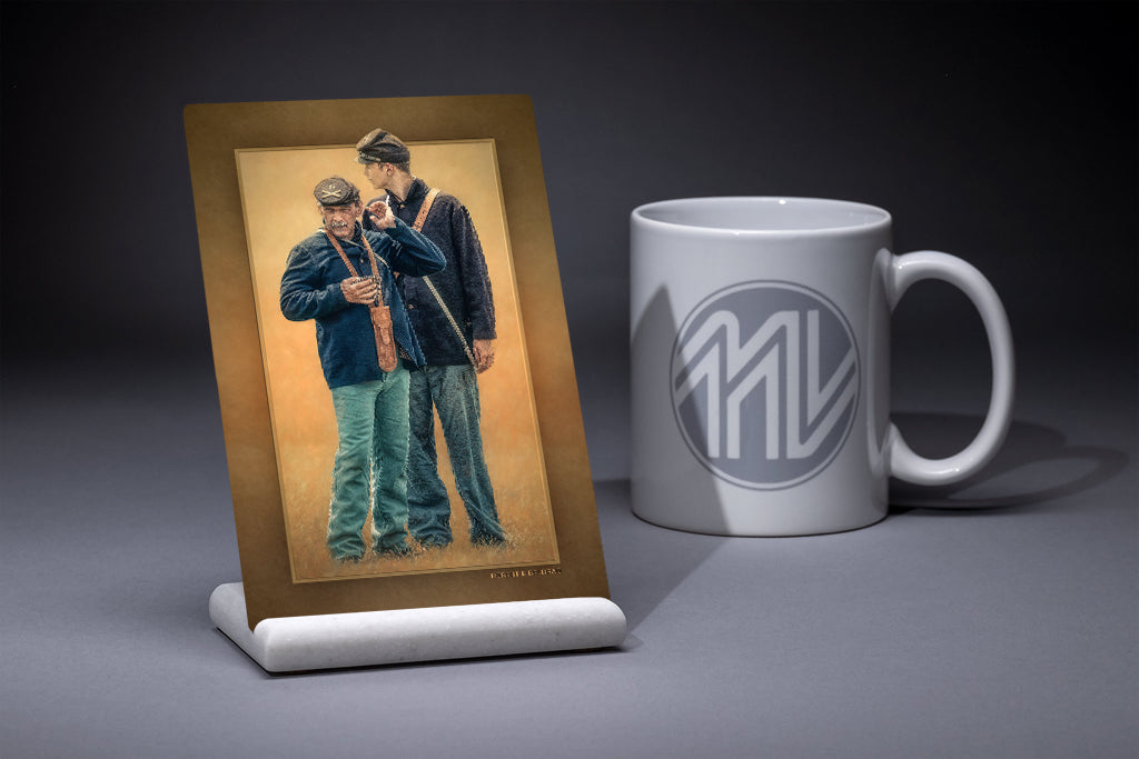 &quot;Waiting for Ammo&quot; 4x6 Metal Print &amp; Stand