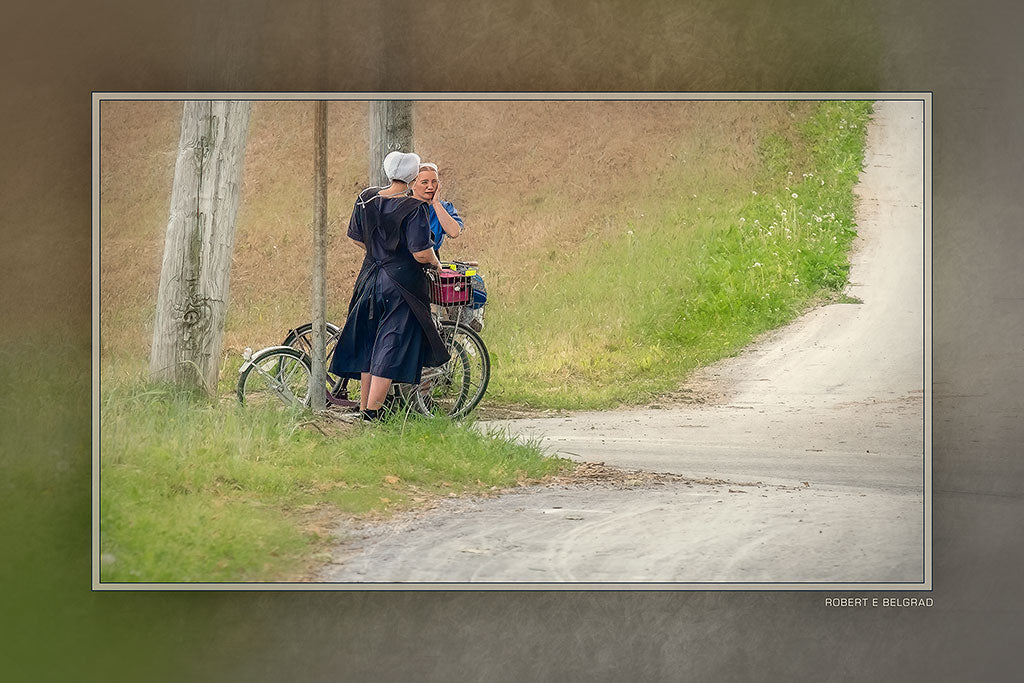 &quot;Crossroads Gossip&quot; 4x6 Metal Print &amp; Stand