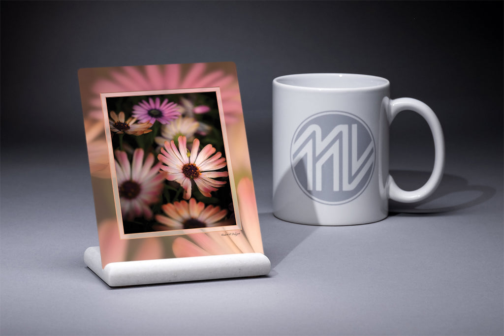 &quot;Pastel Flowers at Kissels&quot; 4x5 Metal Print &amp; Stand