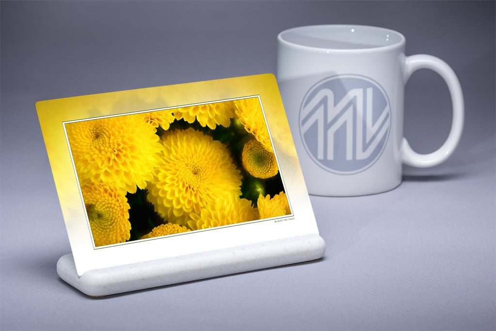 "Marigolds" 4x6 Metal Print & Stand