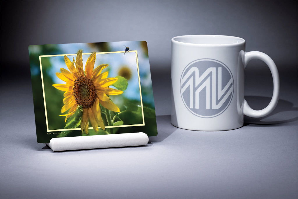 &quot;Sunflower Surprise&quot; 4x5 Metal Print &amp; Stand