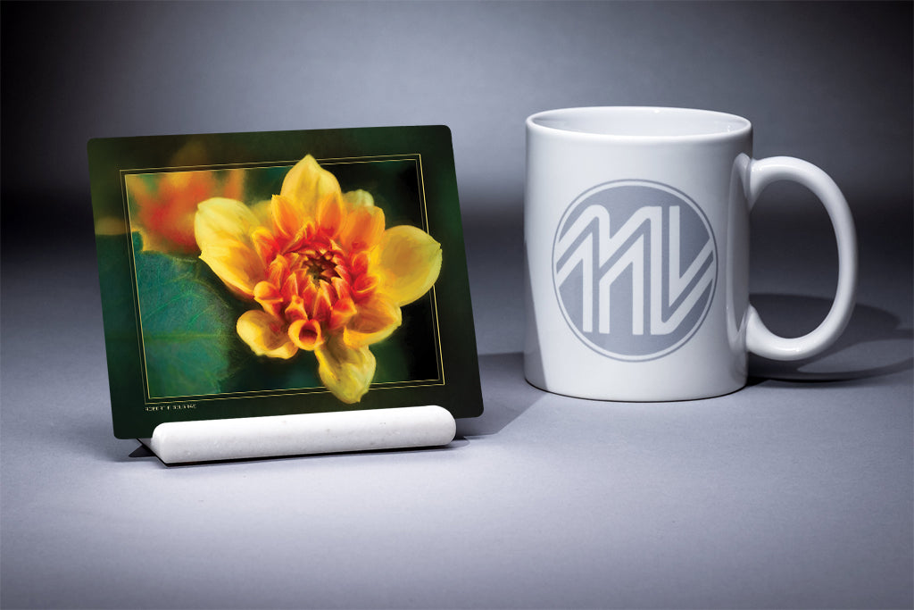 &quot;Uncurling Flower&quot; 4x5 Metal Print &amp; Stand