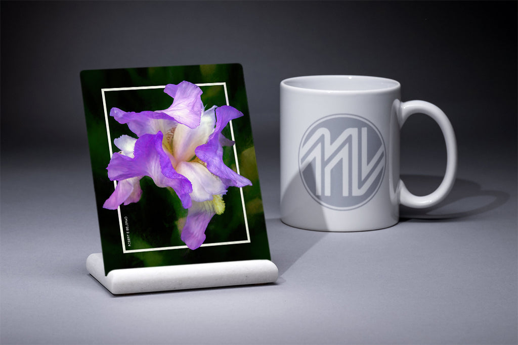 &quot;Purple Iris&quot; 4x5 Metal Print &amp; Stand