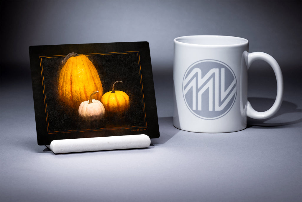 &quot;Pumpkin Squash&quot; 4x5 Metal Print &amp; Stand